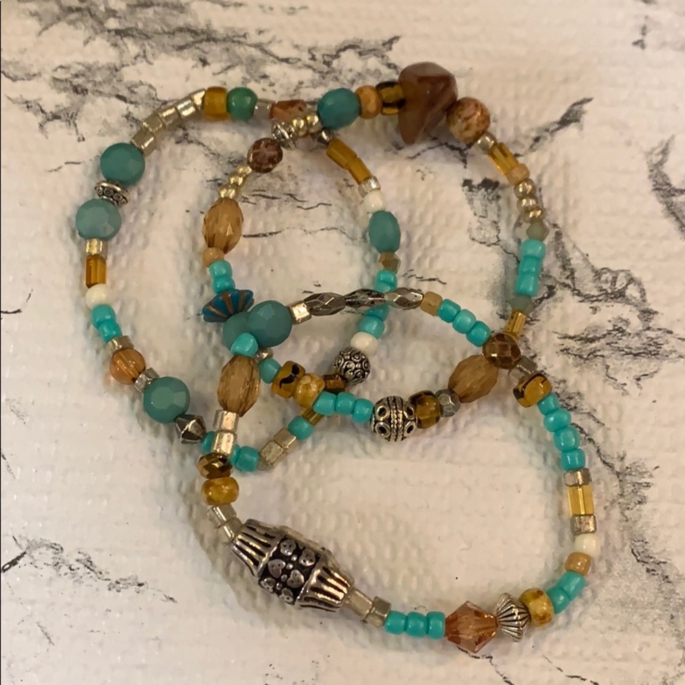 Western tribal earring and bracelet set 🌙🌵